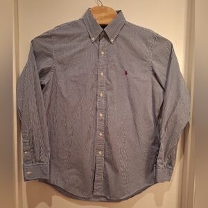 Ralph Lauren Men's Large‎ Button Down Long Sleeve Pin Striped Casual Shirt